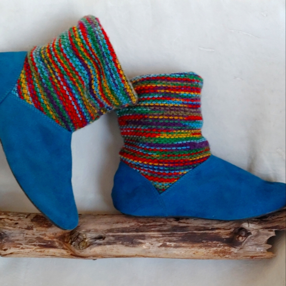Bear Paw Booties Turquoise